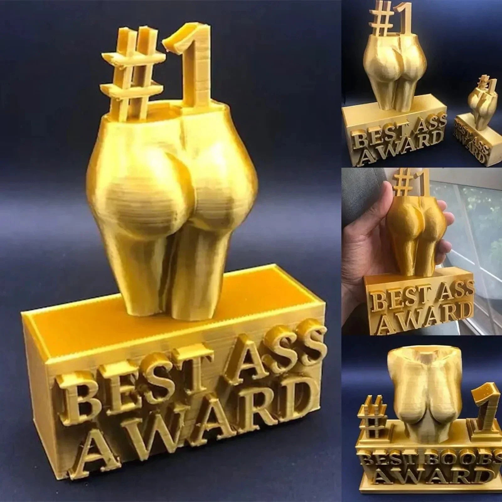 Best Ass Award Trophy Statue-Funny Creativity Resin Gold Ornament for –  acacuss