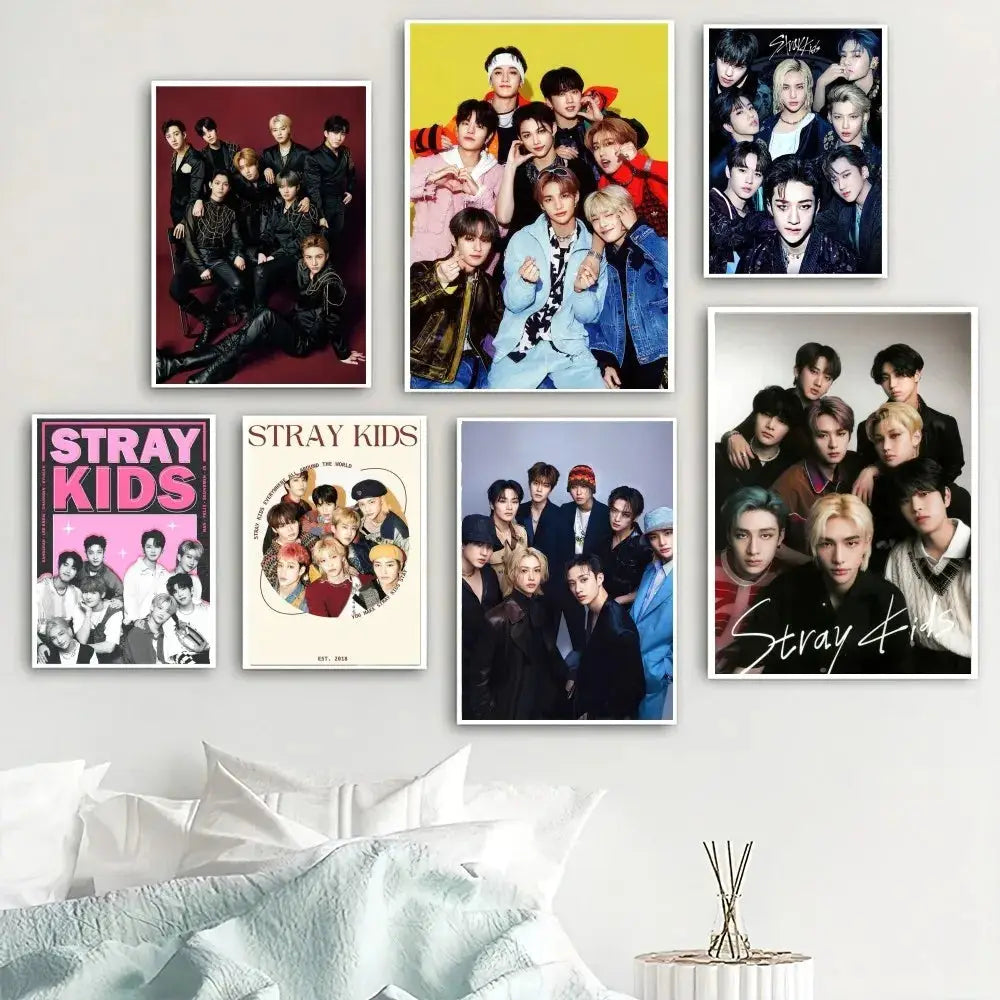 Hot Kpop S-Stray K-Kids Poster Home Room Decor Livingroom Bedroom Aest ...