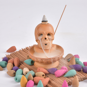 Skull Incense Burner Waterfall - acacuss