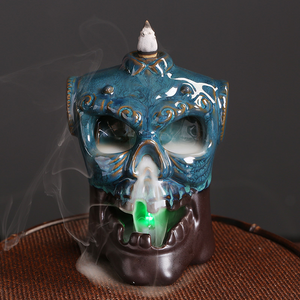 Skull Incense Burner Waterfall - acacuss