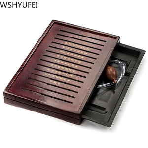 Solid Wood Tea Tray Storage Water Drainage Dual Use Tea set Tea Set Chinese Tea Room Ceremony Tools acacuss