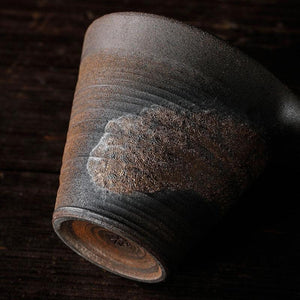 Stoneware Gaiwan Handmade Pottery Unique Hat Pot Iron Glaze Teapot 140ml capacity - acacuss