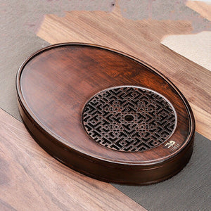 ACACUSS Tea Table Tray Drainage Tea | Drainage Bamboo tea tray square size | Tray Heavy Natural Bamboo | Gong Fu Serving Trays Accessories - ACACUSS
