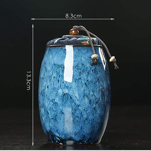 Ceramic Tea Container | Cans Canister | Candy Can | Tea Ceremony Accessories 500 ML - ACACUSS