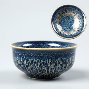 ACACUSS Jianzhan Teacup Jianyang Tianmu Glaze Inlaid Silver Oil Dripping Tea Bowl Inlaid Silver Tea Cup Whitebait Master Cup Kungfu Tea - ACACUSS