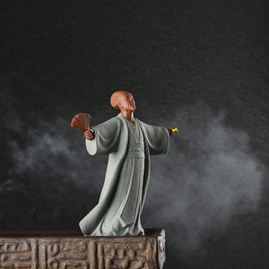 The Romance of The Three Kingdoms Sculpture Ancient Chinese Historical Figure Kongming Zhuge Liang Ceramic Meditation Fengshui acacuss