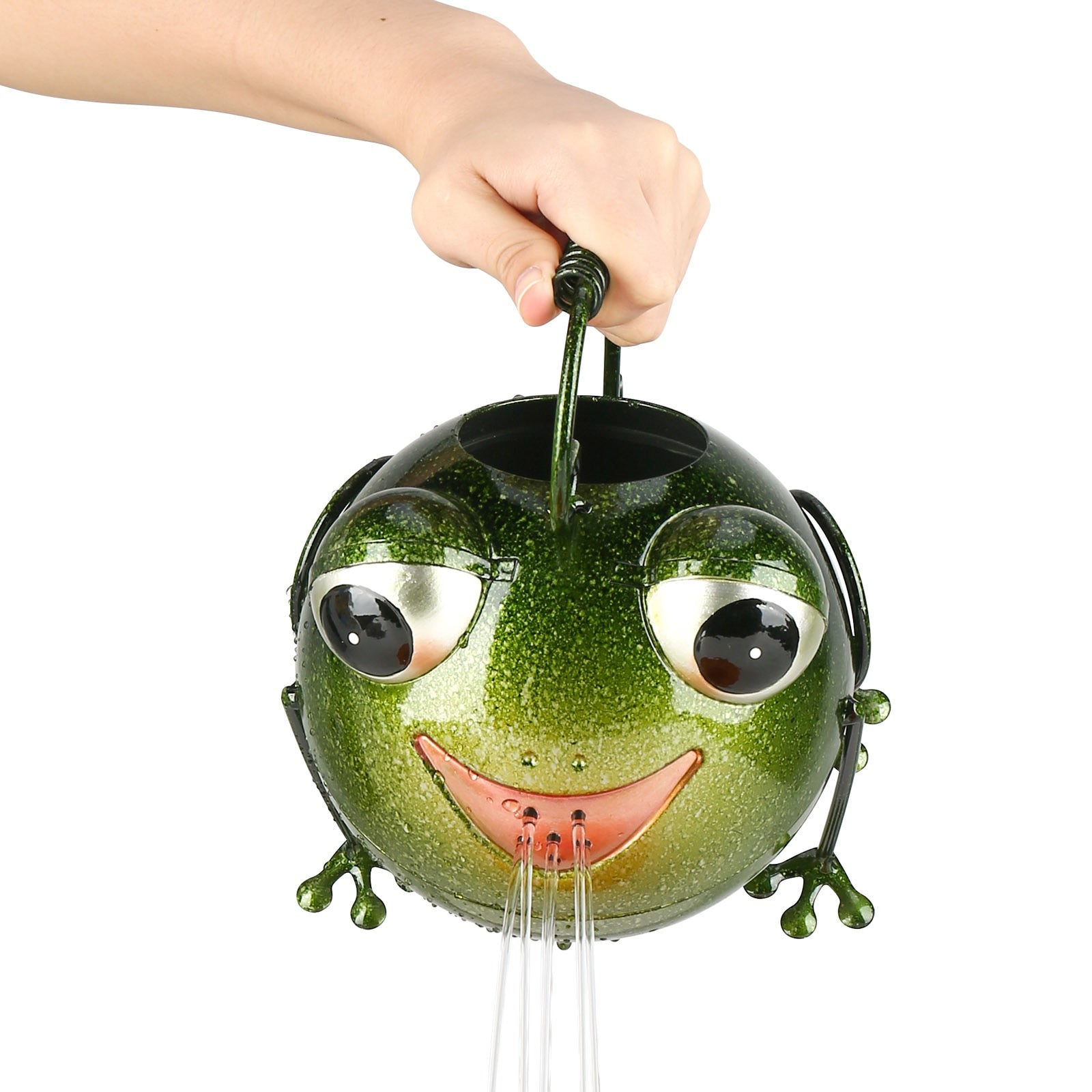 Tooarts Cartoon Frog Watering Pater Hiron Watering Can Metal Sprins sp –  acacuss