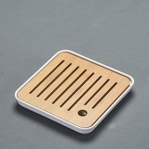 ACACUSS Bamboo tea tray square size | Tea Tray Heavy Natural Bamboo | Traditional Bamboo Wood Gongfu Tea Tray | Tea Table Tray Drainage - ACACUSS