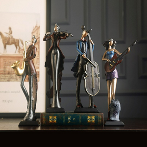 Unique bookshelf Decor Music Art Character Model Statue Creative Living Room Decoration Wine Cabinet Ornaments Figurine - acacuss