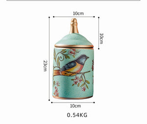 ACACUSS Kitchen Vintage Storage cookie & Sugar jar | Retro Stoneware | Ceramic Airtight pot Gong Fu | Candy Can | Tea Ceremony Accessories - ACACUSS