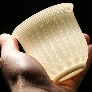 White Porcelain Heart Classics Cup Goat FatJade Personal Cup Tea Set Ceramic Host Cup Sample Tea Cup Kung FuTeaCupSingleCupSmall acacuss