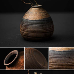 ACACUSS Japanese Terracotta Table Vase Pottery best house warming ornaments gift - ACACUSS
