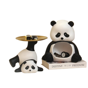 Cute Panda Entrance Closet Key Storage Ornaments Standing Living Room Shoe Cabinet Home Decorations Movable Gifts Home Decor acacuss