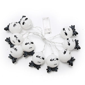 1.5m Halloween Led Skull Lights String Bat Tombstone Ghost Pumpkin Ornaments Tree Halloween Decoration for Home DIY Party Decor acacuss