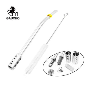 1 PC/Lot Gaucho Yerba Mate Travel Sets Stainless Gourds Calabash Cups & Thermos & Bombilla Filter Straw Tea Cans acacuss