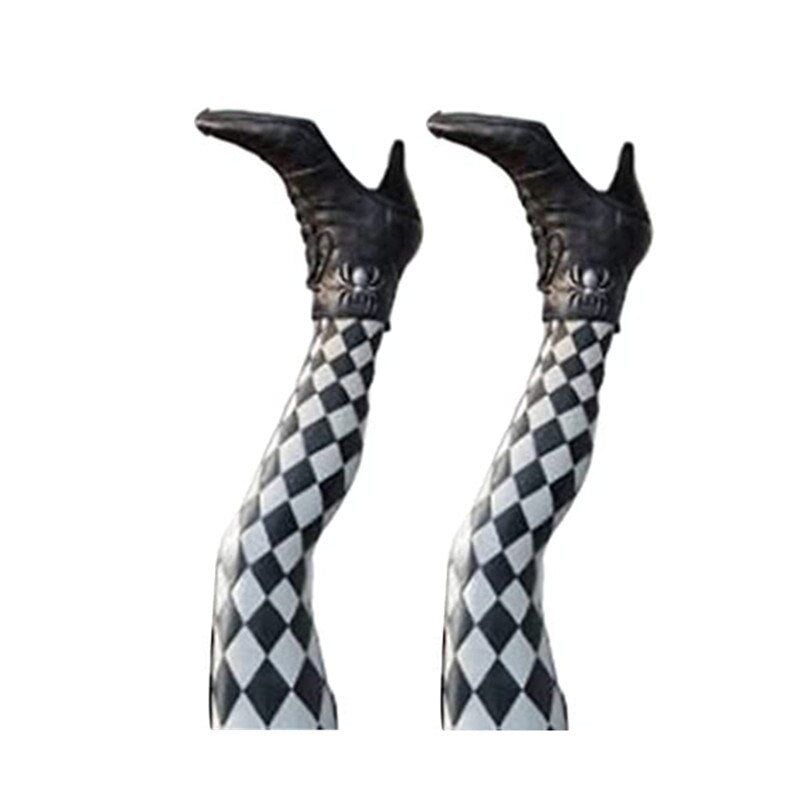 1 Pair Halloween Evil Witch Legs Props Upside Down Wizard Feet with Boot Stake Ornament Decoration for front Yard Lawn Dropship acacuss
