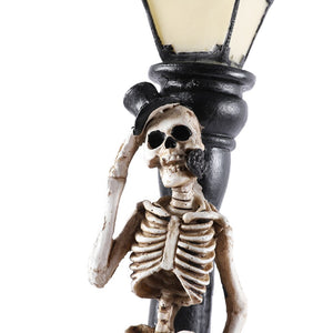1 Pair Halloween Simulation Skull Street Lamp for Home Table Haunted House Bar Horror Props Halloween Party Decoration Supplies acacuss