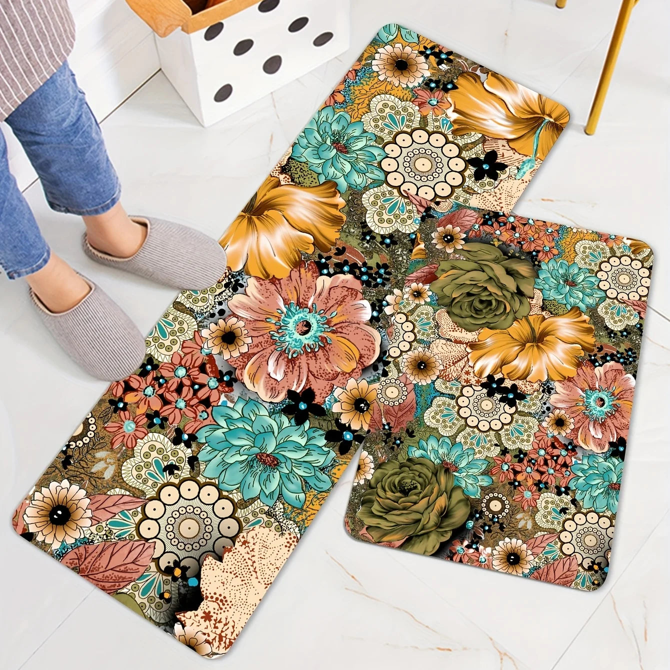 1 Piece, Soft Kitchen Carpet, Anti Fatigue Kitchen Carpet, Waterproof and Anti-skid Memory Foam Kitchen Carpet acacuss