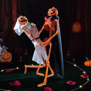 1 Set Halloween Skeleton Bride and Groom Horror Human Bones Skeleton Decorations Halloween Party Decoration Favors Scary Props acacuss