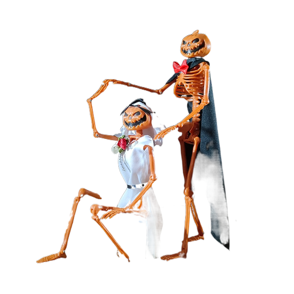 1 Set Halloween Skeleton Bride and Groom Horror Human Bones Skeleton Decorations Halloween Party Decoration Favors Scary Props acacuss