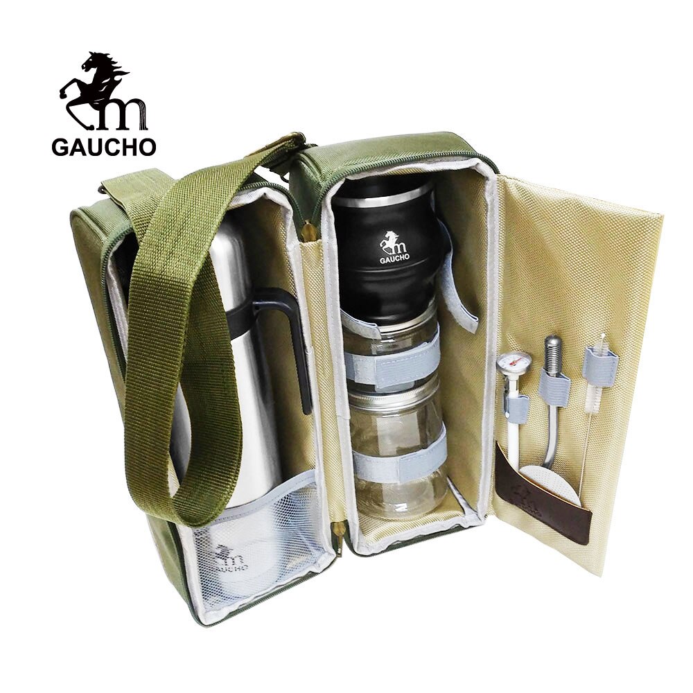 1 Set/Lot Gaucho Yerba Mate Travel Kits Is Convenient For Loading Stainless Thermos & Gourds  Bombilla Straw - Tea Can acacuss