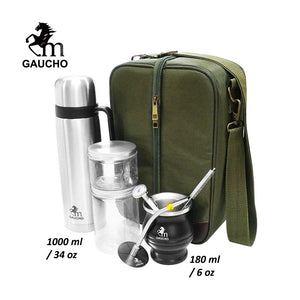 1 Set/Lot Gaucho Yerba Mate Travel Kits Is Convenient For Loading Stainless Thermos & Gourds  Bombilla Straw - Tea Can acacuss