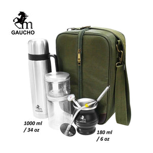 1 Set/Lot Gaucho Yerba Mate Travel Kits Is Convenient For Loading Stainless Thermos & Gourds  Bombilla Straw - Tea Can acacuss