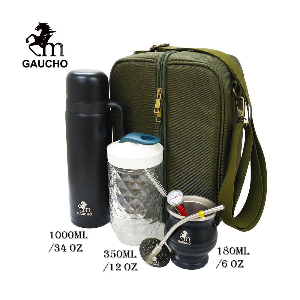 1 Set/Lot Gaucho Yerba Mate Travel Kits Is Convenient For Loading Stainless Thermos & Gourds  Bombilla Straw - Tea Can acacuss