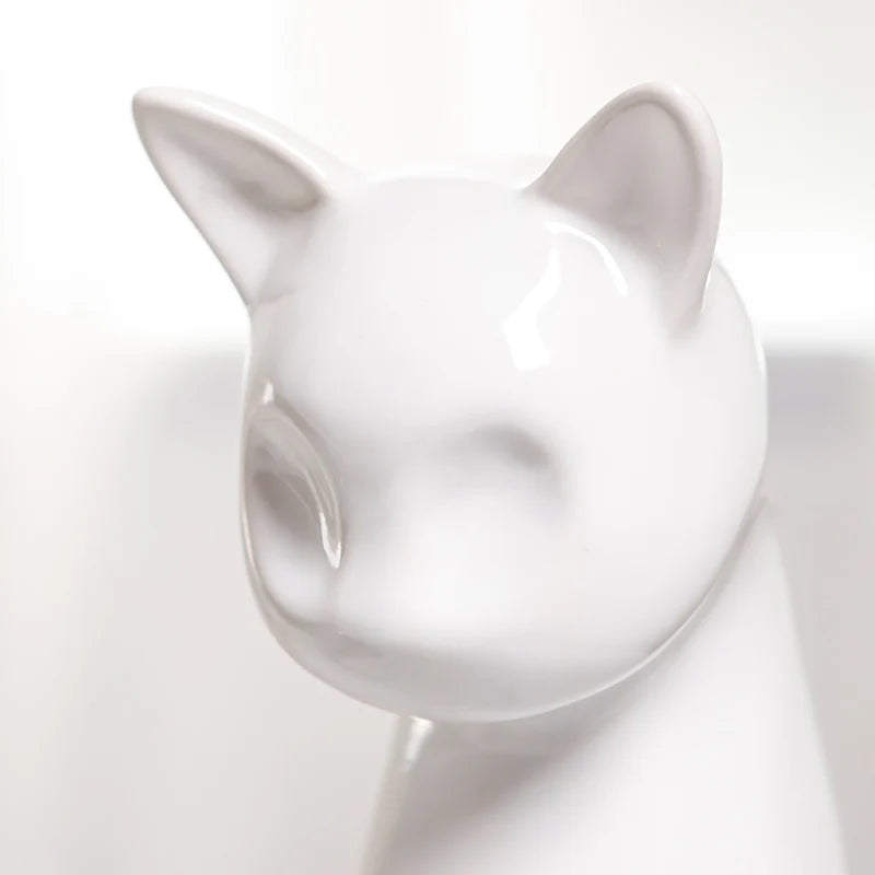 1 Set Modern Silver Cat and Mouse Figures Ceramic Kitten Crafts Home Decoration Figurines Decorative Wedding Gift For Friend New acacuss