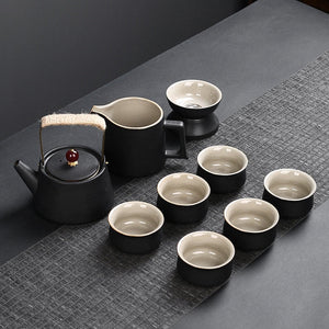 10/11pcs Portable Travel Tea Set Ceramic Teapot Cup Japanese Kung Fu Teaset Puer Kettle Gaiwan Tea Ceremony Teaware Teacup acacuss