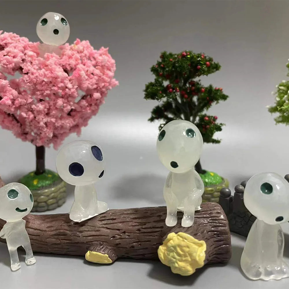 10/20Pcs Luminous Tree Spirits Micro Landscape Figure Ornament Outdoor Glowing Miniature Statue Potted Mini Garden Accessories acacuss