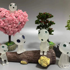 10/20Pcs Luminous Tree Spirits Micro Landscape Figure Ornament Outdoor Glowing Miniature Statue Potted Mini Garden Accessories acacuss