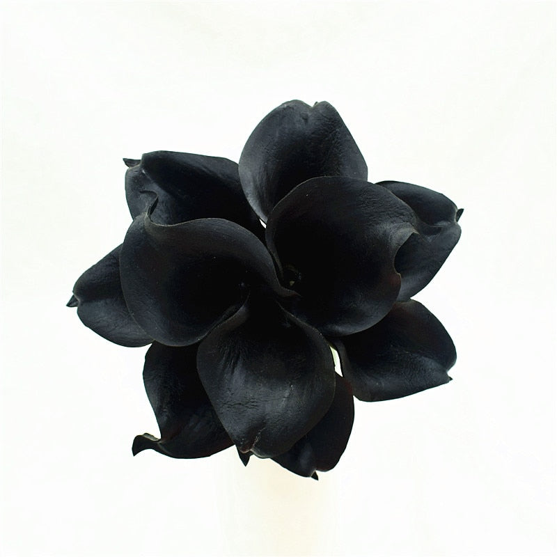 10 Navy Blue Calla Lilies PU Real Touch Flowers Wedding decoration Bouquets Centerpieces Fake artificial flowers Home Decoration acacuss