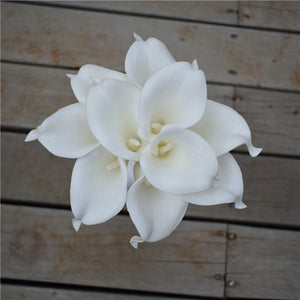 10 Navy Blue Calla Lilies PU Real Touch Flowers Wedding decoration Bouquets Centerpieces Fake artificial flowers Home Decoration acacuss