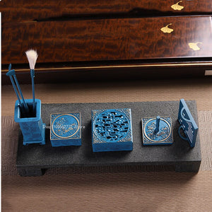 10 Pieces Incense Tool Set Pure Copper Seal Incense Burner Shovel Spoon Ash Pressure DIY Home Office Play Seal Extension Tool acacuss