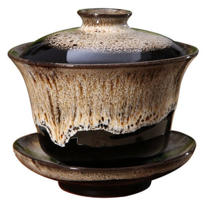 100ml Jingdezhen Antique Porcelain Gaiwan Chinese Ceramic with Cover Teacup Home Tea Infuser Traditional Tea Accessories acacuss