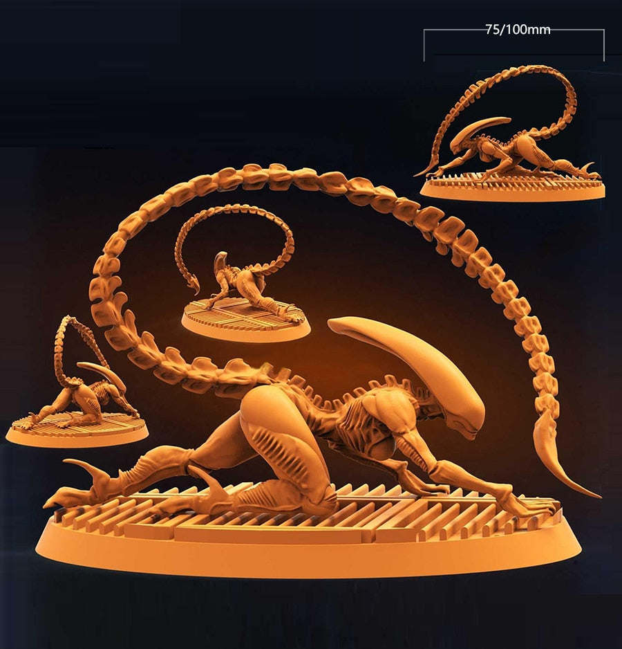 100mm 75mm Resin Model Kits Female Alien Figure Sculpture Unpainted No Color DW-053 acacuss