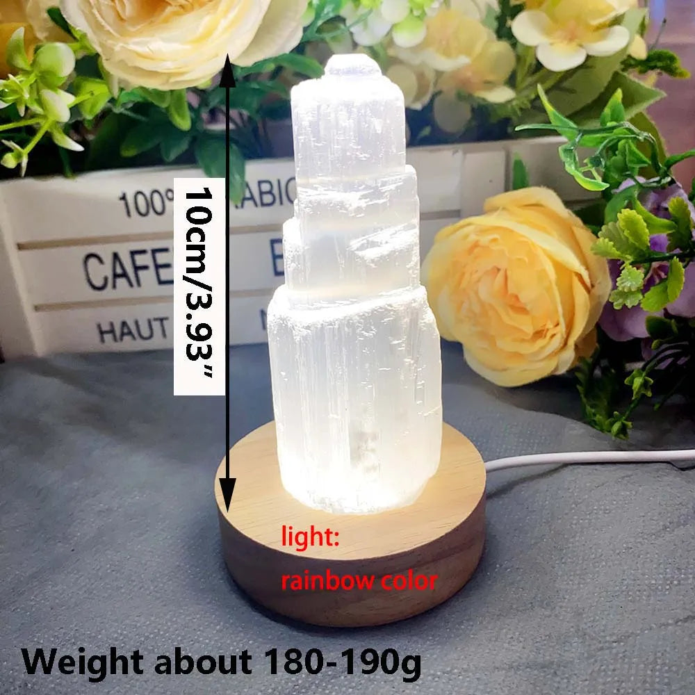 10CM Natural Selenite Skyscraper Crystal Tower Energy Quartz Reiki Stones White Gypsum For Cleansing Healing Meditation Witch acacuss