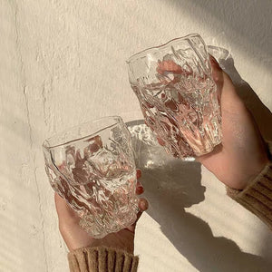 10oz Glass Water Cup Twist Fold Cup Household Fruit Juice Tea Cup Lovely Beer Cup Ins Style Korean Milk Cup Coffee Mug acacuss