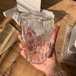 10oz Glass Water Cup Twist Fold Cup Household Fruit Juice Tea Cup Lovely Beer Cup Ins Style Korean Milk Cup Coffee Mug acacuss
