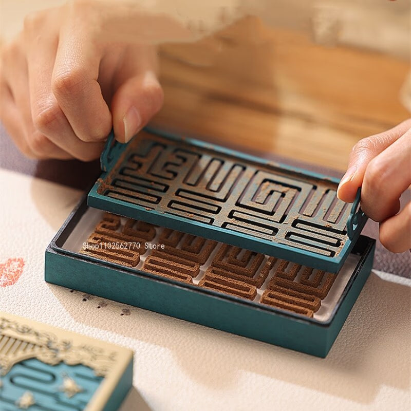11 Pieces of Incense Seal Set Pure Copper Burning Blue Incense Stove Spoon Shovel Storage Tools DIY Home Fragrant  Seal Supplies acacuss