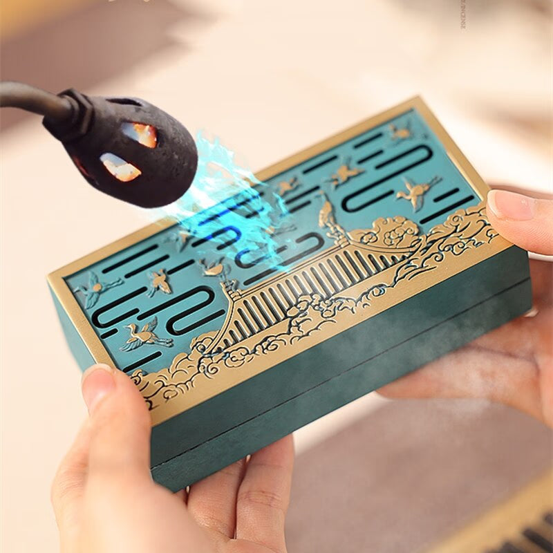 11 Pieces of Incense Seal Set Pure Copper Burning Blue Incense Stove Spoon Shovel Storage Tools DIY Home Fragrant  Seal Supplies acacuss
