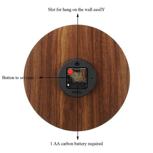12 Inch Luminous Wall Clock Wood Silent light in dark night Nordic Fashion Wall Clock Non Ticking Clock With Night Light Gift acacuss