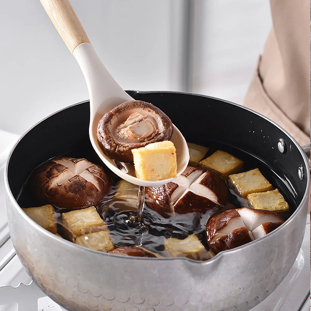 12 Pieces Silicone Kitchen Utensils Set Non-Stick with Wooden Handles Includes Shovel Cooking Utensils Kitchenl Accessories acacuss