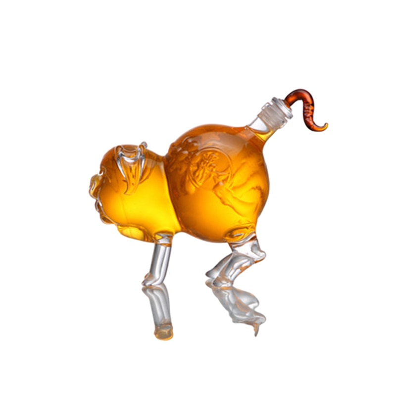 12 style animal shaped novelty design wine bottle lead-free glass barware men gift whiskey decanter for Liquor Scotch Bourbon acacuss