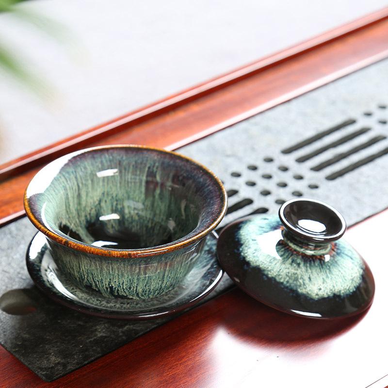 120ml Porcelain Gaiwan Kung Fu Tea Set Ceramics Teapot for Travel Portable Tea Tureen Teacups Tea Ceremony Drinkware Accessories acacuss
