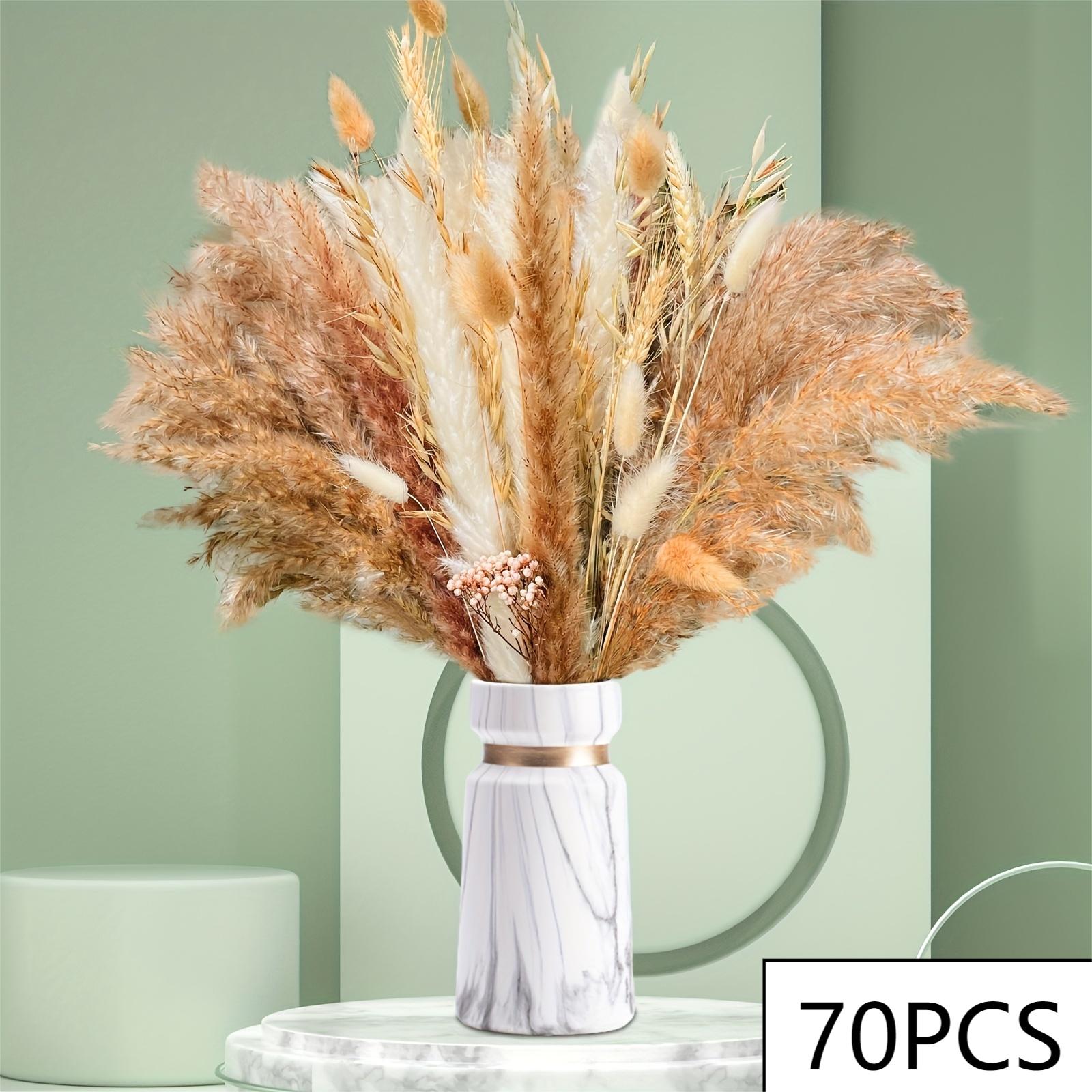 125PCS Fluffy Pampas Dried Flowers Bouquet Autumn Christmas Home Decoration Bunny Tail Grass Artifical Flower Boho Wedding Decor acacuss