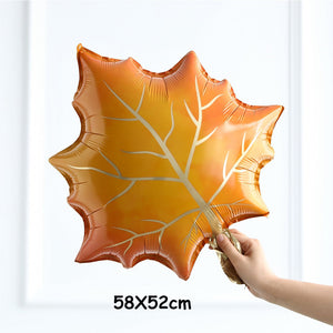 127pcs Little Pumpkin Maple Leaf Pine Cone Autumn Balloon Garland Kit Orange Coffee White Sand Balloons Fall Theme Party Decors acacuss