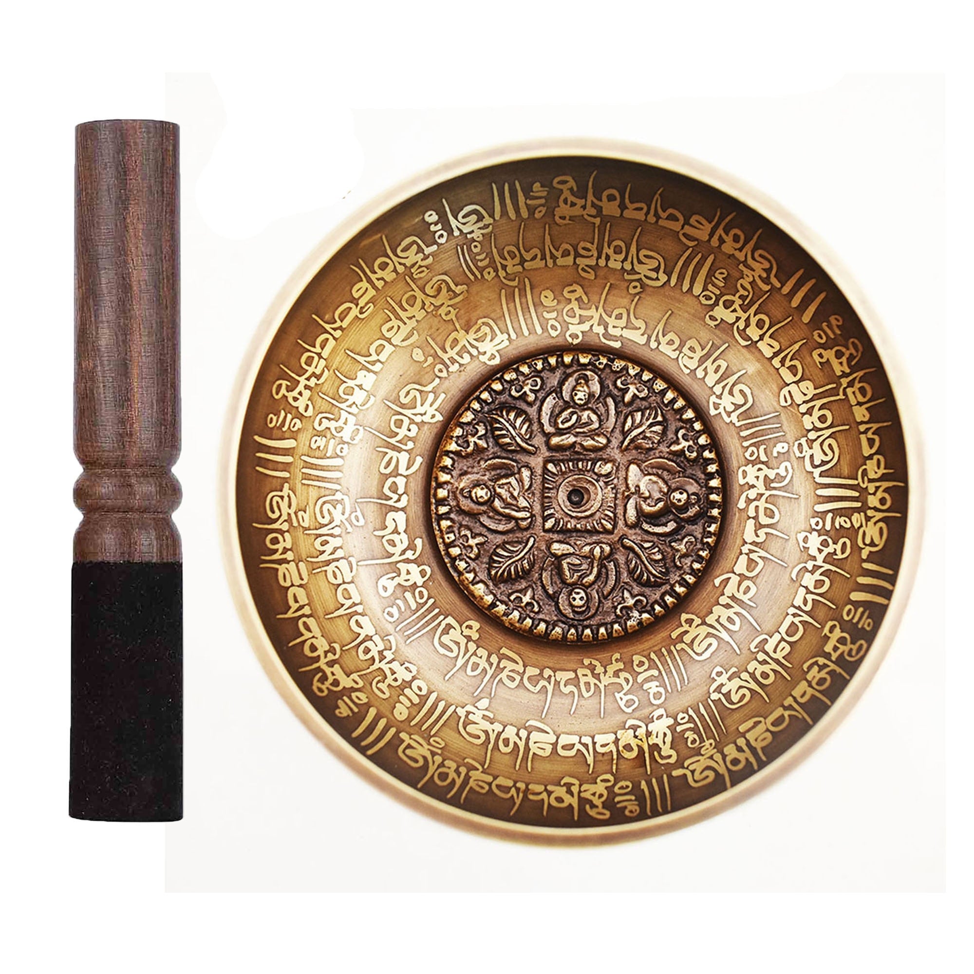 12CM Nepal Handmade Singing Bowls Set Buddha Mantra Design Tibetan Sound Bowl for Yoga Chanting Meditation Decoracion acacuss