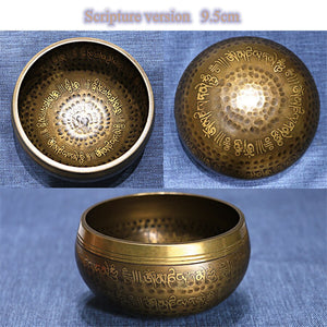 12cm Copper Singing Bowl Manual Tapping Metal Craft Buddhist Bowl Religious Tibetan Meditation Music Bowl Musical Instrument acacuss